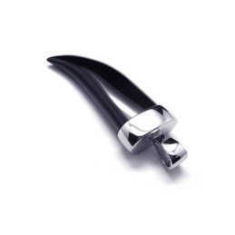 Mens Pure Titanium Onyx Spear Pendant Necklace Chain