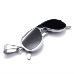 Black Sunglass Model Pure Titanium Necklace Pendant