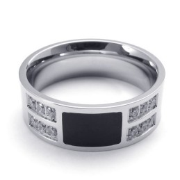 Beautiful Design Color Brilliancy To Have A Long Story Titanium Ring