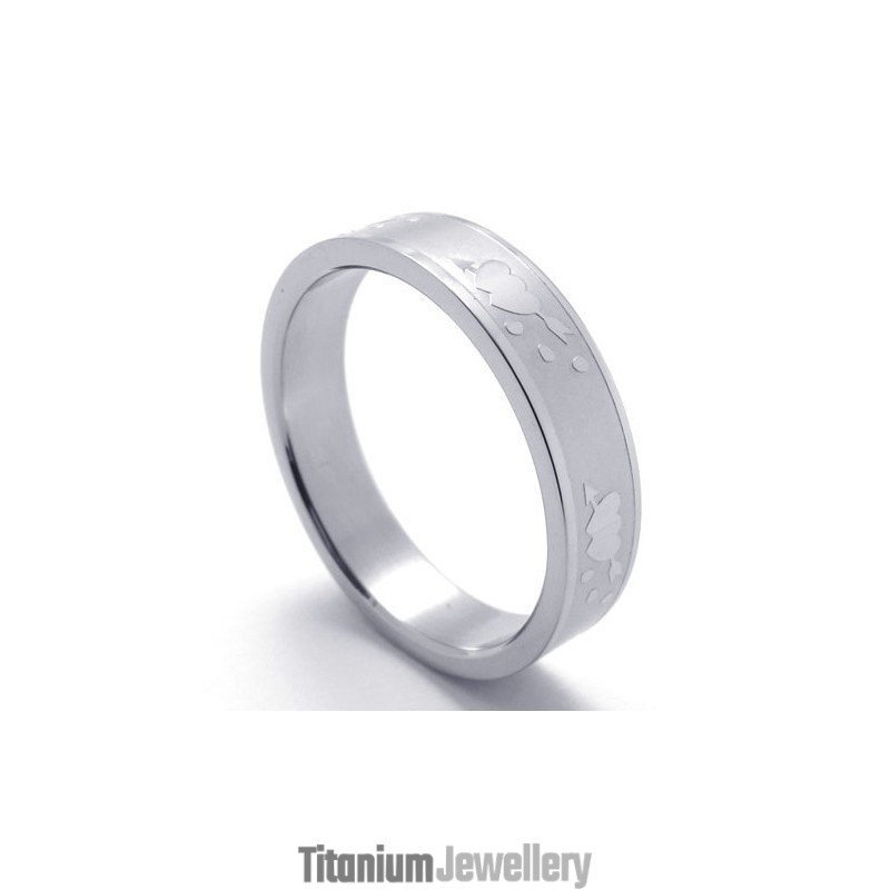 Finely Processed Color Brilliancy To Enjoy High Reputation At Home And Abroad Titanium Ring