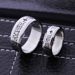 Bible Couples Man Titanium Ring