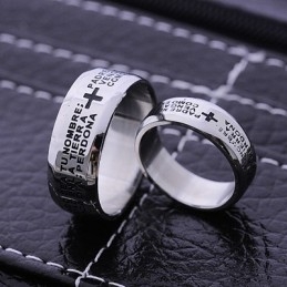 Bible Couples Man Titanium Ring