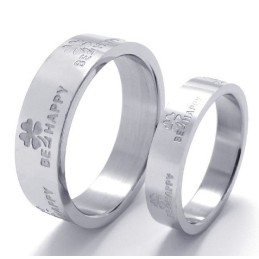 Beautiful Design Color Brilliancy To Have A Long Story Titanium Ring