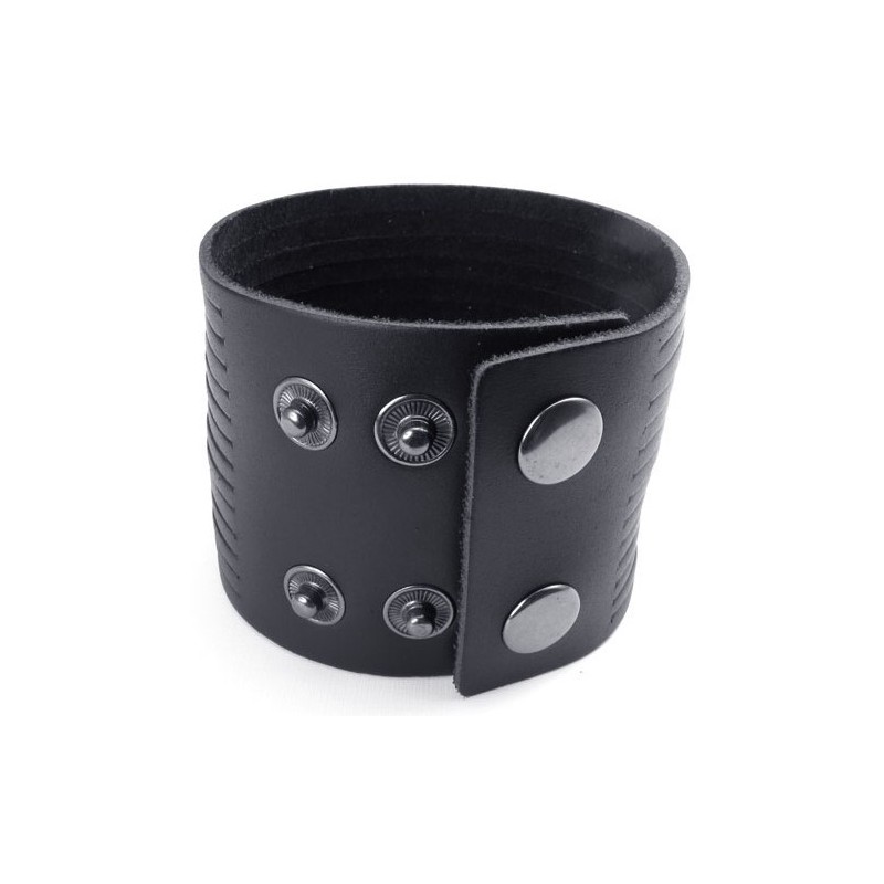 Deft Design Delicate Colors Excellent Quality Titanium Leather Bangle