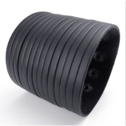 Deft Design Delicate Colors Excellent Quality Titanium Leather Bangle