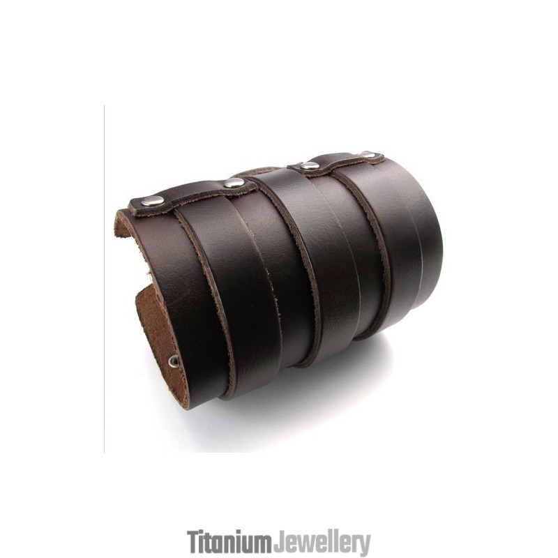 Skillful Manufacture Delicate Colors Reliable Quality Titanium Leather Bangle