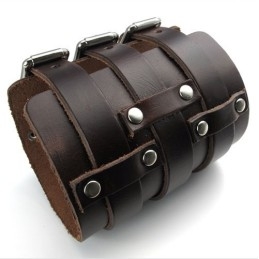 Skillful Manufacture Delicate Colors Reliable Quality Titanium Leather Bangle