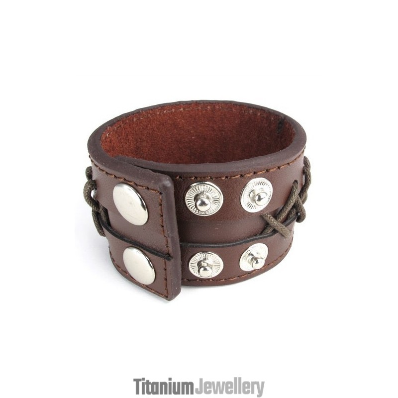 Skillful Manufacture Delicate Colors Reliable Quality Titanium Leather Bangle