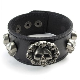 Skillful Manufacture Delicate Colors Reliable Quality Titanium Leather Bangle