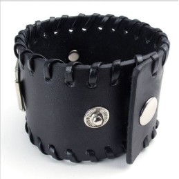 Skillful Manufacture Delicate Colors Reliable Quality Titanium Leather Bangle