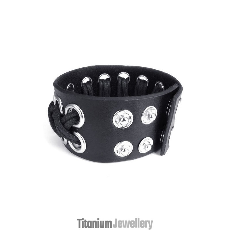 Skillful Manufacture Delicate Colors Reliable Quality Titanium Leather Bangle Skillful Manufacture Delicate Colors Reliable Quality Titanium Leather Bangle