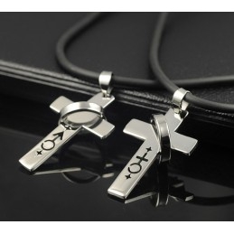 Male And Female Symbols Sweetheart Lovers Necklace Pendant