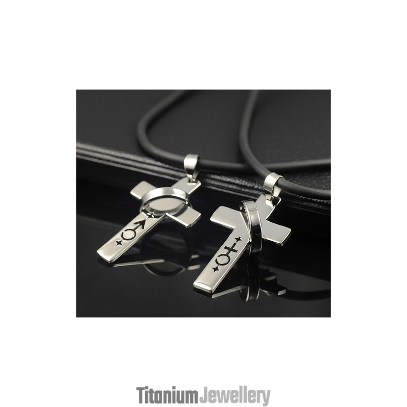 Male And Female Symbols Sweetheart Lovers Necklace Pendant