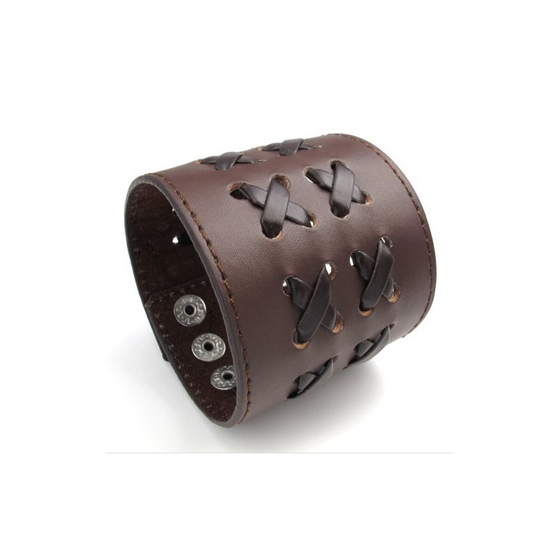 Finely Processed Delicate Colors Reliable Quality Titanium Leather Bangle