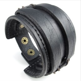 Skillful Manufacture Delicate Colors Reliable Quality Titanium Leather Bangle