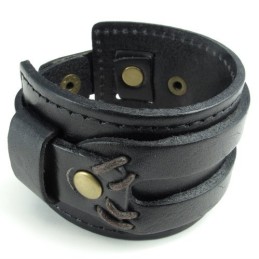 Skillful Manufacture Delicate Colors Reliable Quality Titanium Leather Bangle