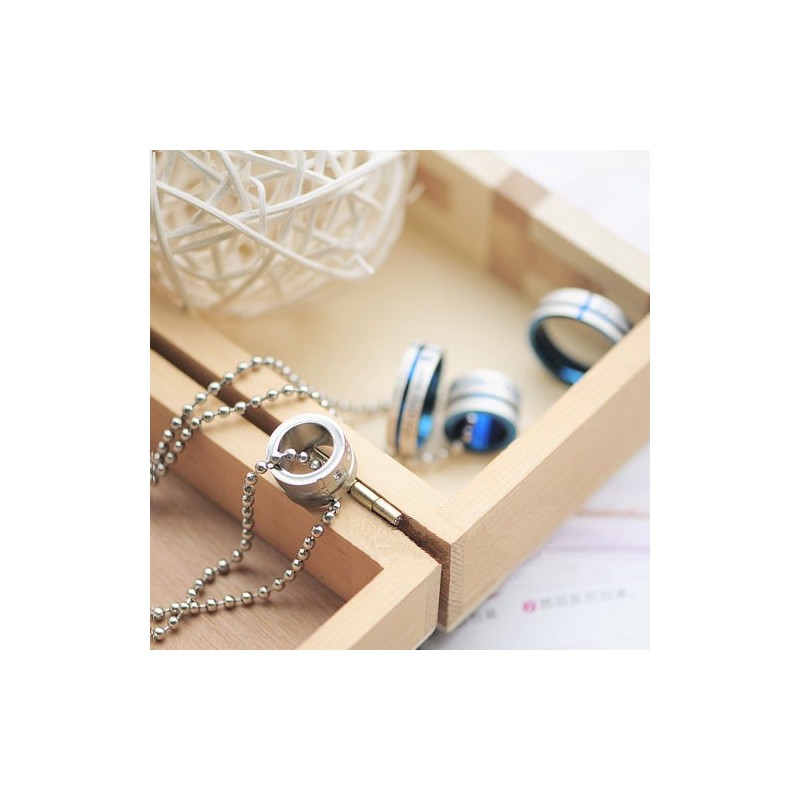 Love Only You Sweetheart Rings Circle Titanium Necklace Pendant Love Only You Sweetheart Rings Circle Titanium Necklace Pendant