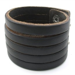 Skillful Manufacture Delicate Colors Reliable Quality Titanium Leather Bangle