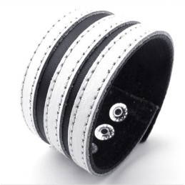 Skillful Manufacture Delicate Colors Reliable Quality Titanium Leather Bangle