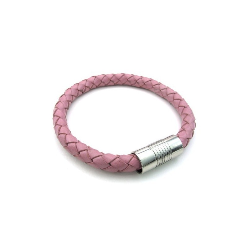 Deft Design Delicate Colors Excellent Quality Titanium Leather Bangle