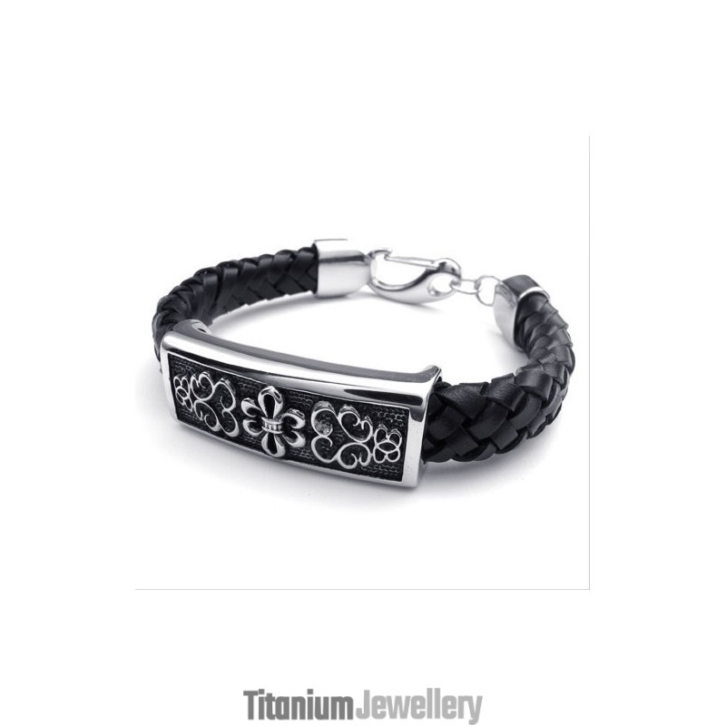 Fashionable Patterns Delicate Colors Excellent Quality Titanium Leather Bracelet Fashionable Patterns Delicate Colors Excellent Quality Titanium Leather Bracelet