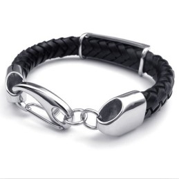 Attractive Design Delicate Colors Excellent Quality Titanium Leather Bracelet