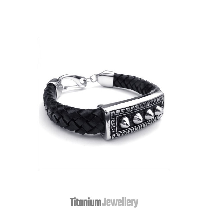 Deft Design Delicate Colors Reliable Quality Titanium Leather Bracelet Deft Design Delicate Colors Reliable Quality Titanium Leather Bracelet