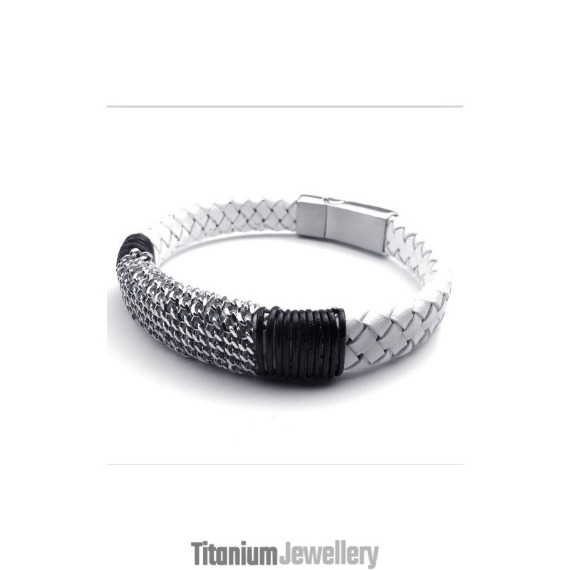 Modern Design Delicate Colors Reliable Quality Titanium Leather Bracelet Modern Design Delicate Colors Reliable Quality Titanium Leather Bracelet