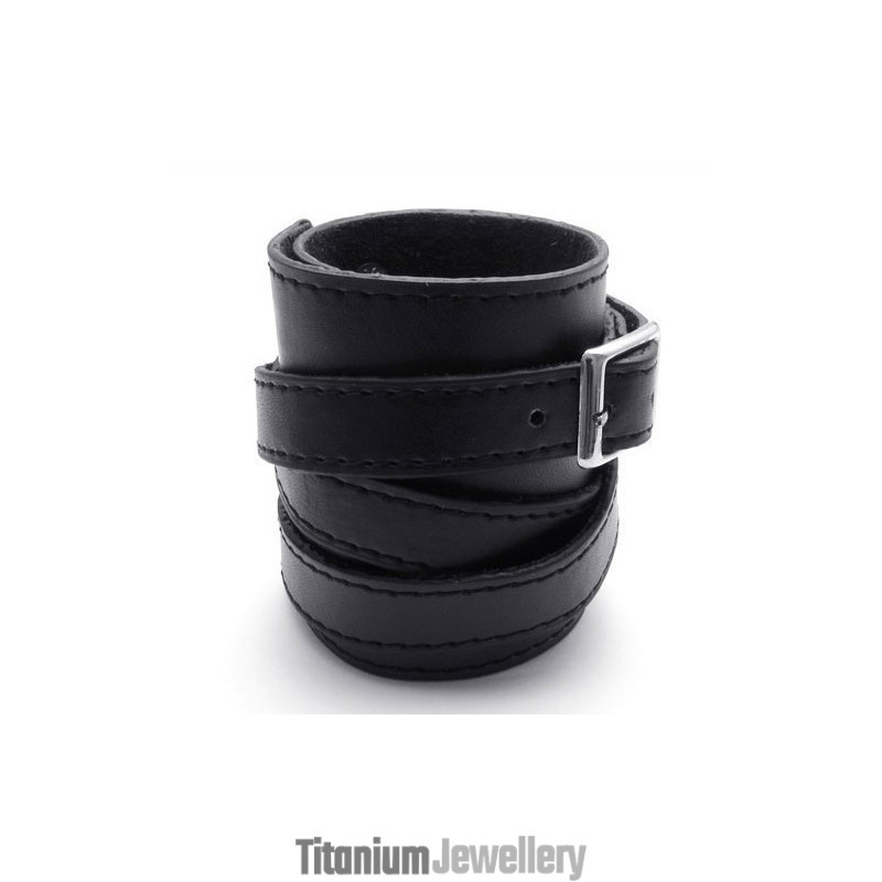 Finely Processed Delicate Colors Reliable Quality Titanium Leather Bangle Finely Processed Delicate Colors Reliable Quality Titanium Leather Bangle