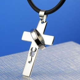 The Scorpion King Titanium Cross Necklace Pendant