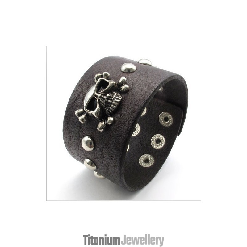 Skillful Manufacture Delicate Colors Reliable Quality Titanium Leather Bangle