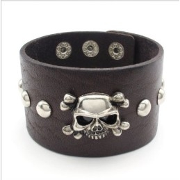 Skillful Manufacture Delicate Colors Reliable Quality Titanium Leather Bangle