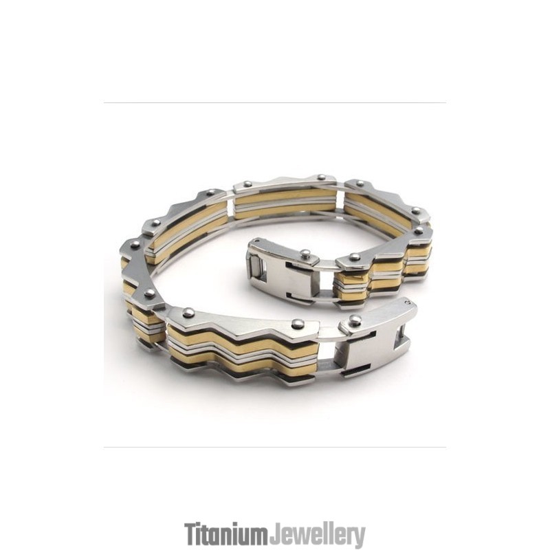 Deft Design Color Brilliancy Excellent Quality Titanium Bracelet