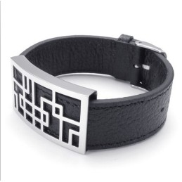 Attractive Design Delicate Colors Reliable Quality Titanium Leather Bracelet