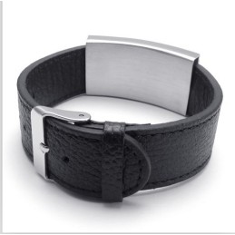 Attractive Design Delicate Colors Reliable Quality Titanium Leather Bracelet