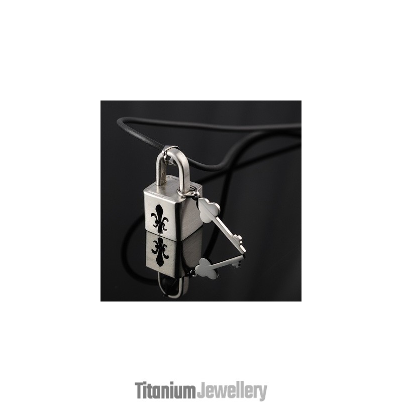 Fashion Lock Titanium Necklace Pendant Fashion Lock Titanium Necklace Pendant
