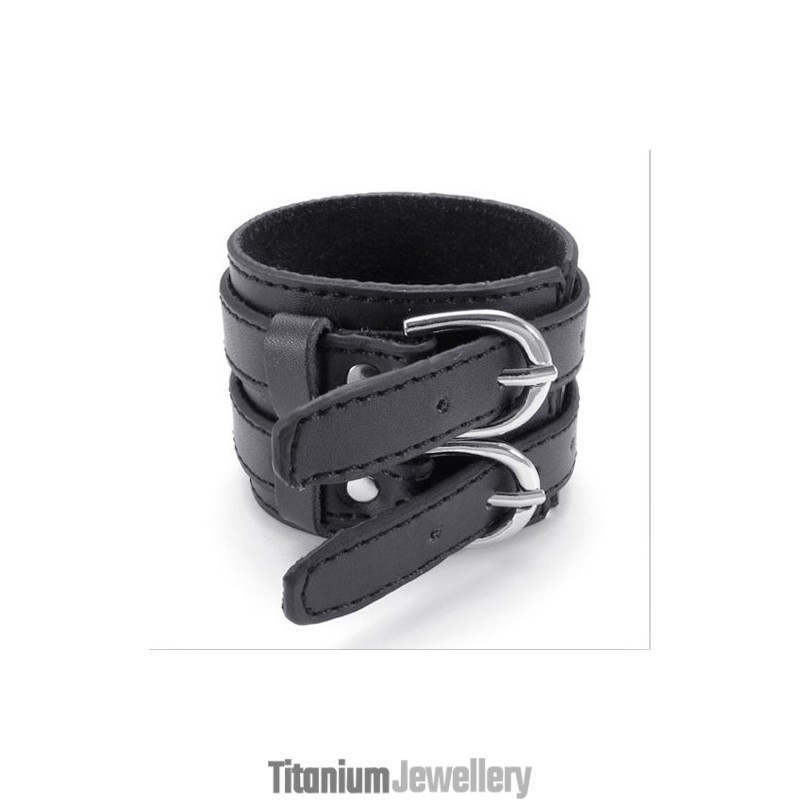 Skillful Manufacture Delicate Colors Reliable Quality Titanium Leather Bangle