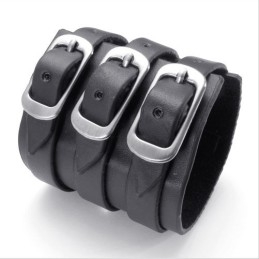 Skillful Manufacture Delicate Colors Reliable Quality Titanium Leather Bangle