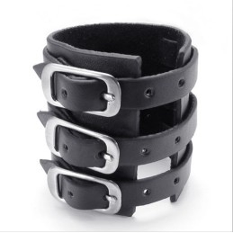 Skillful Manufacture Delicate Colors Reliable Quality Titanium Leather Bangle
