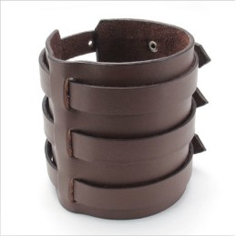 Skillful Manufacture Delicate Colors Reliable Quality Titanium Leather Bangle
