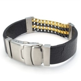Attractive Design Beautiful In Colors Excellent Quality Titanium Leather Bracelet