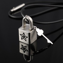 Fashion Five-Pointed Star Titanium Lock Necklace Pendant