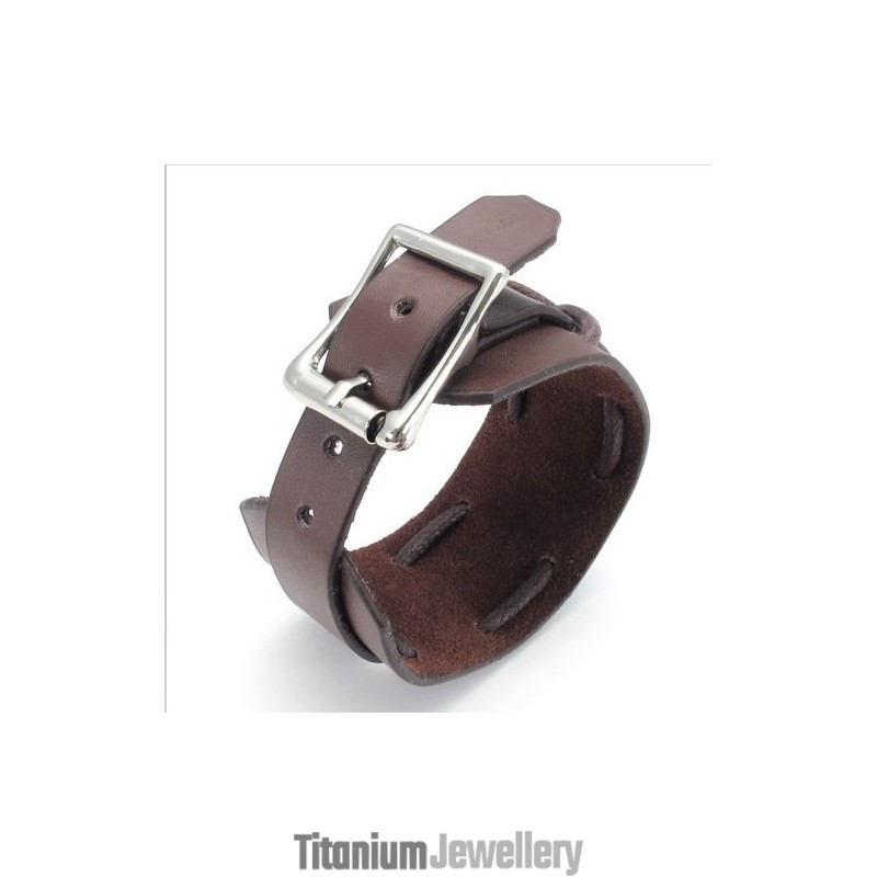 Skillful Manufacture Delicate Colors Reliable Quality Titanium Leather Bangle Skillful Manufacture Delicate Colors Reliable Quality Titanium Leather Bangle