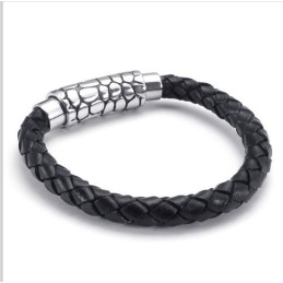 Modern Design Delicate Colors Reliable Quality Titanium Leather Bracelet