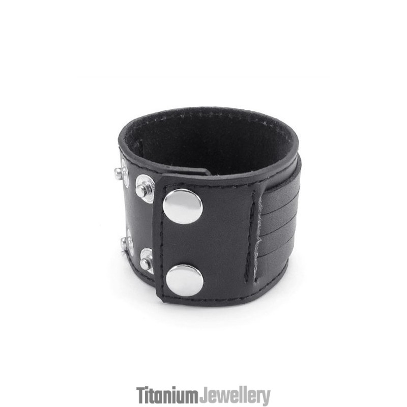 Skillful Manufacture Delicate Colors Reliable Quality Titanium Leather Bangle Skillful Manufacture Delicate Colors Reliable Quality Titanium Leather Bangle