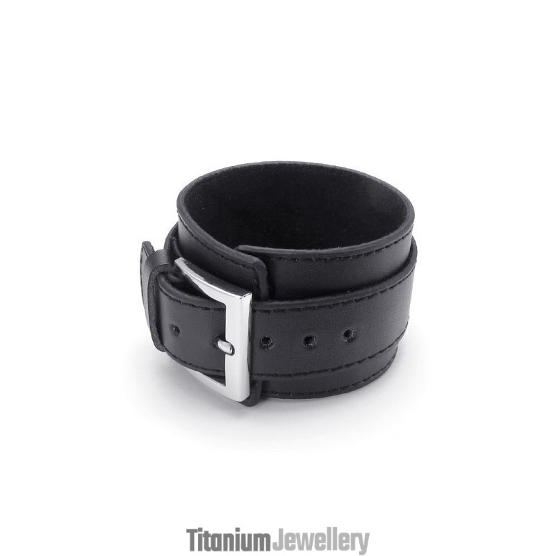 Skillful Manufacture Delicate Colors Reliable Quality Titanium Leather Bangle