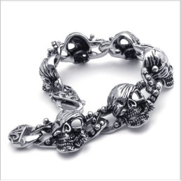 Modern Design Delicate Colors Excellent Quality Titanium Leather Bracelet