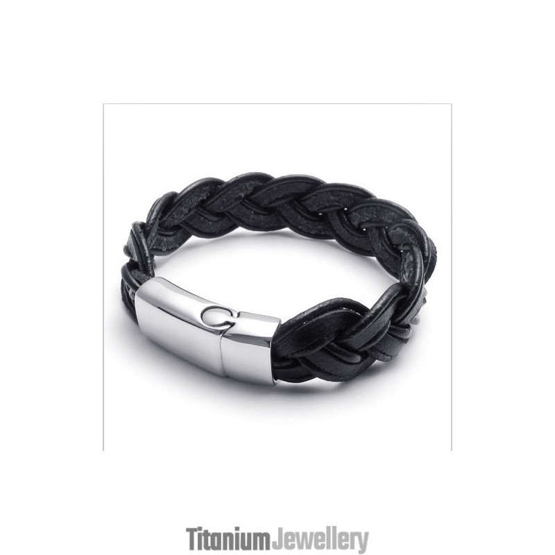 Deft Design Delicate Colors Stable Quality Titanium Leather Bracelet Deft Design Delicate Colors Stable Quality Titanium Leather Bracelet