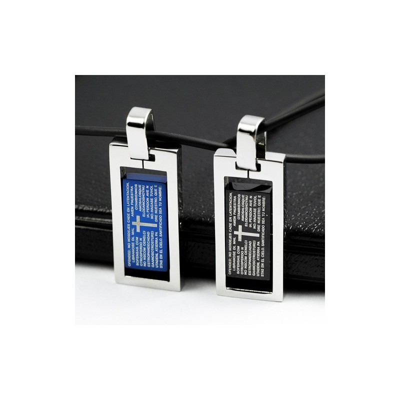 Pie Jesu Cross Sweetheart Lovers Titanium Necklace Pendant Pie Jesu Cross Sweetheart Lovers Titanium Necklace Pendant
