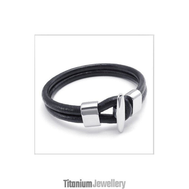 Deft Design Delicate Colors Stable Quality Titanium Leather Bracelet Deft Design Delicate Colors Stable Quality Titanium Leather Bracelet